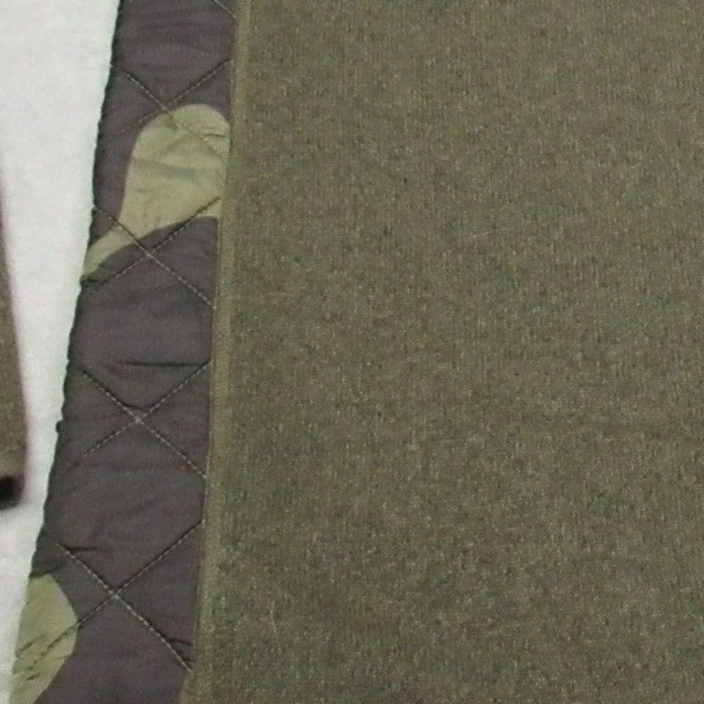 Burton‎ Pierce Fleece Jacket Men Small Green Camo Full Zip Hybrid Ski Outdoor